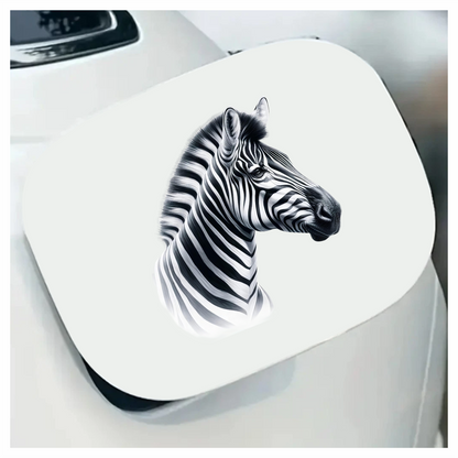 Zebra Head Black White Plains Vinyl Sticker Decal.