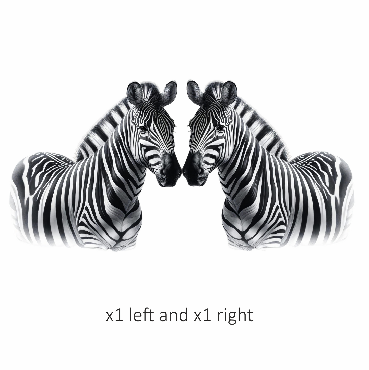 Zebra With Black Stripes Plains Vinyl Sticker Decal.