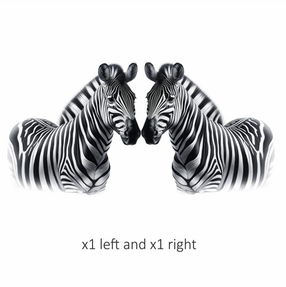 Zebra With Black Stripes Plains Vinyl Sticker Decal.