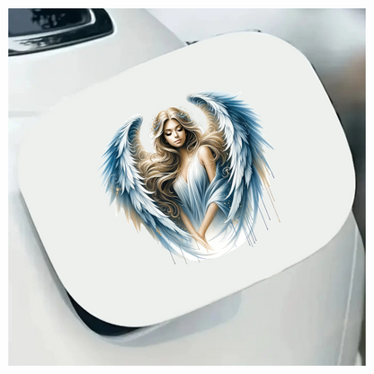 Angel Woman With Blue Wings Vinyl Sticker Decal.