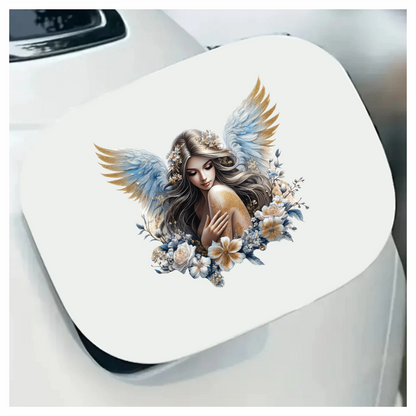 Angel Woman With Blue Wings Vinyl Sticker Decal.