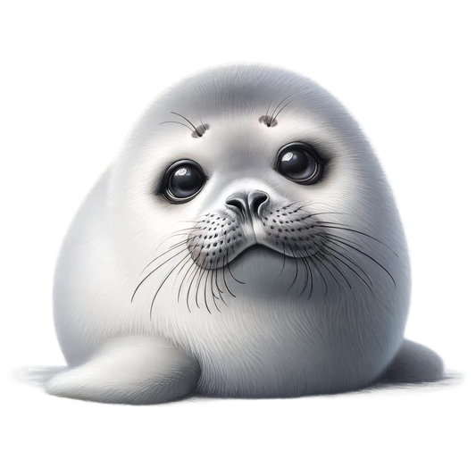 Illustration of a cute seal on a white background vinyl sticker.