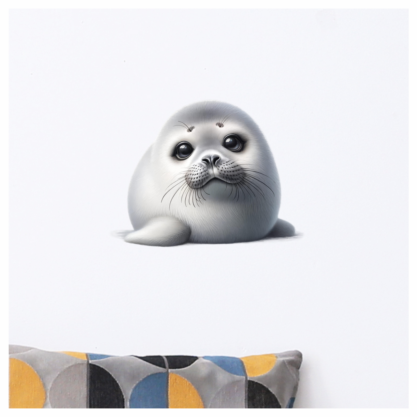 White Baby Harp Seal Cute Vinyl Sticker Decal