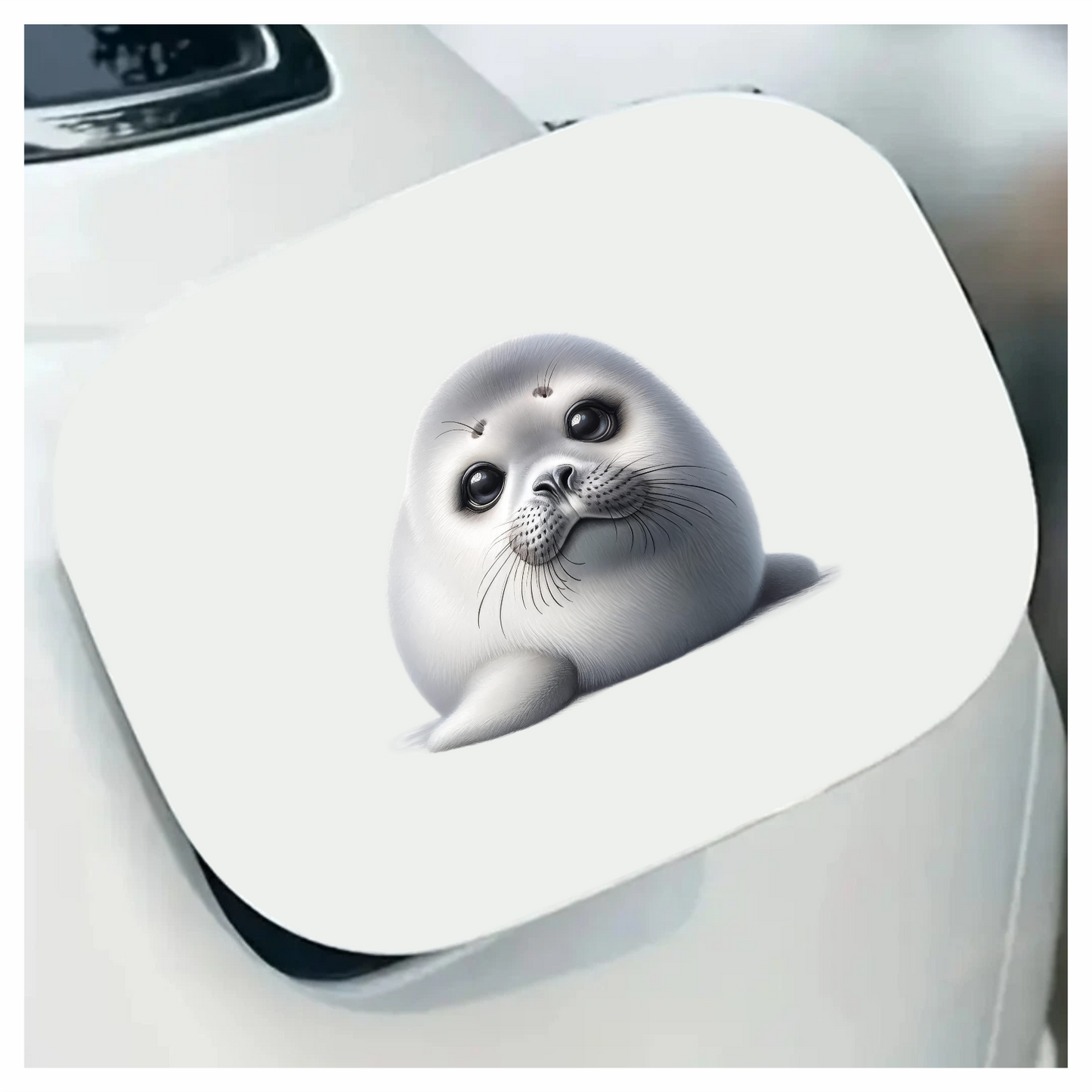 White Baby Harp Seal Cute Vinyl Sticker Decal