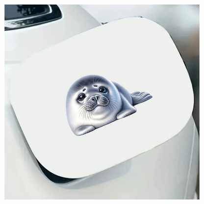White Baby Harp Seal Relaxed Vinyl Sticker Decal