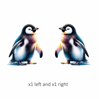 Black Baby Emperor Penguin Standing Vinyl Sticker Decal