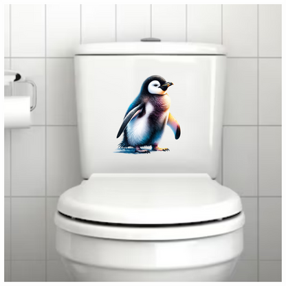 Black Baby Emperor Penguin Standing Vinyl Sticker Decal