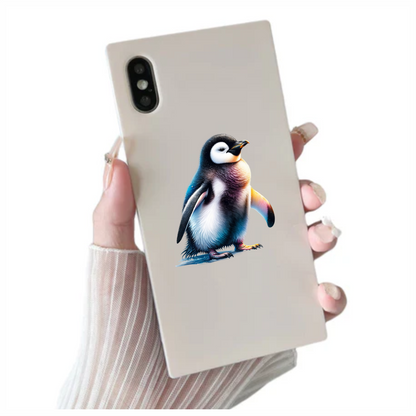 Black Baby Emperor Penguin Standing Vinyl Sticker Decal