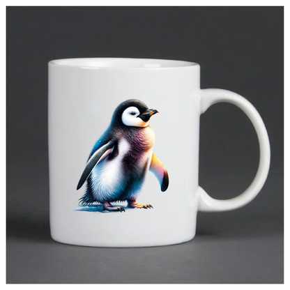 Black Baby Emperor Penguin Standing Vinyl Sticker Decal