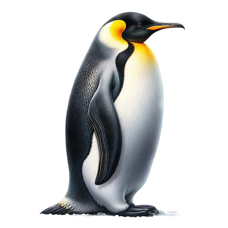 Illustration of a penguin on a white background vinyl sticker.