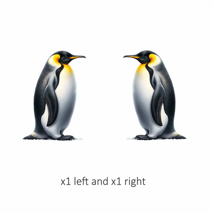 Black Emperor Penguin Standing Tall Vinyl Sticker Decal