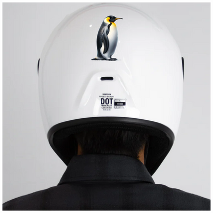 Black Emperor Penguin Standing Tall Vinyl Sticker Decal