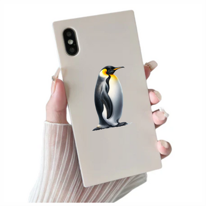 Black Emperor Penguin Standing Tall Vinyl Sticker Decal