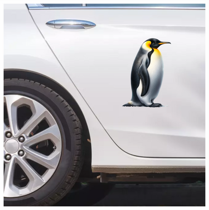 Black Emperor Penguin Standing Tall Vinyl Sticker Decal