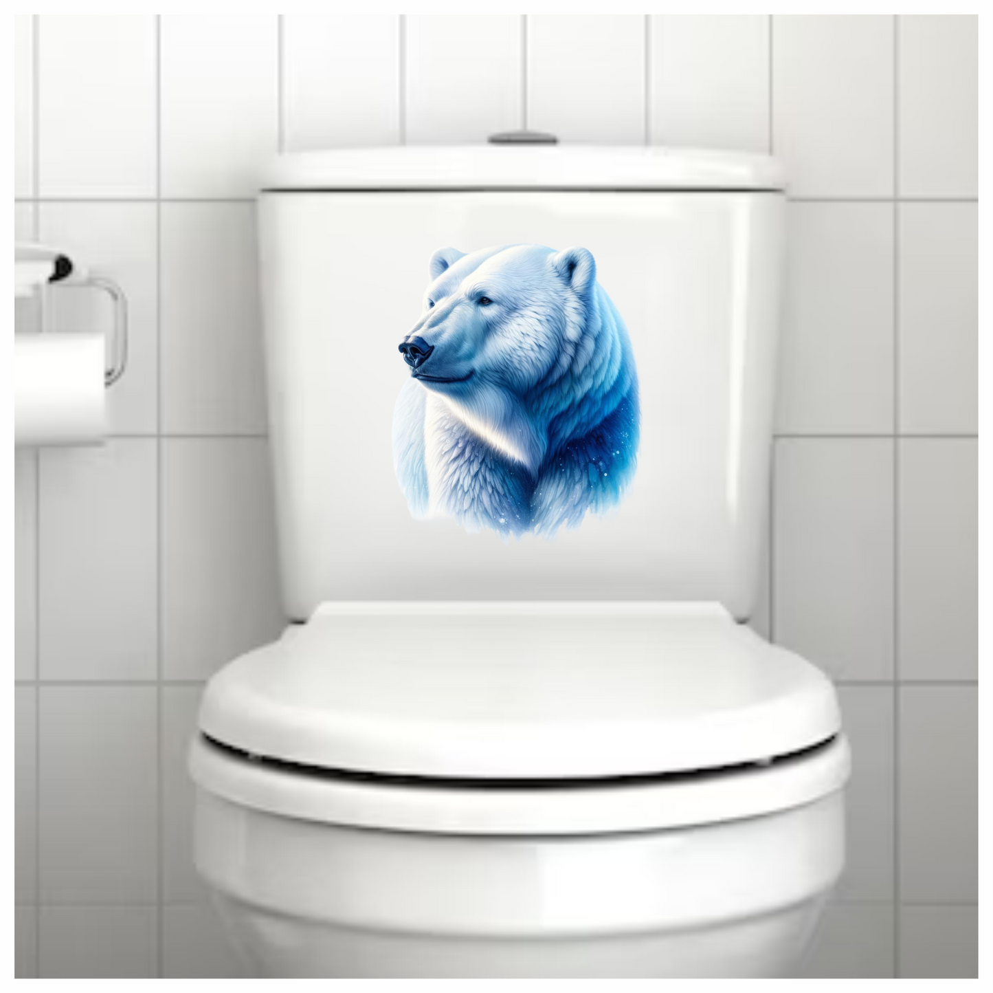 White Polar Bear Looking Proud Vinyl Sticker Decal