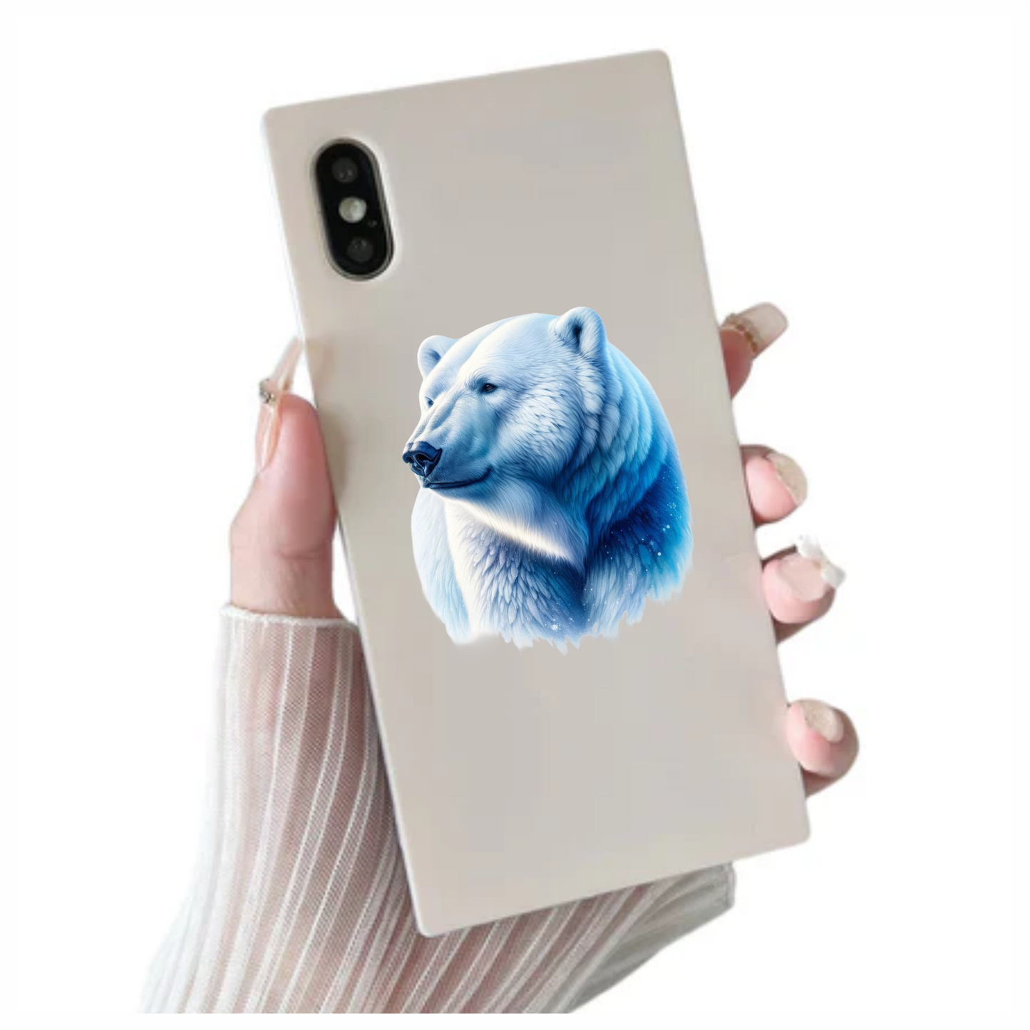 White Polar Bear Looking Proud Vinyl Sticker Decal