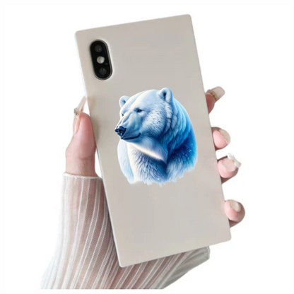 White Polar Bear Looking Proud Vinyl Sticker Decal