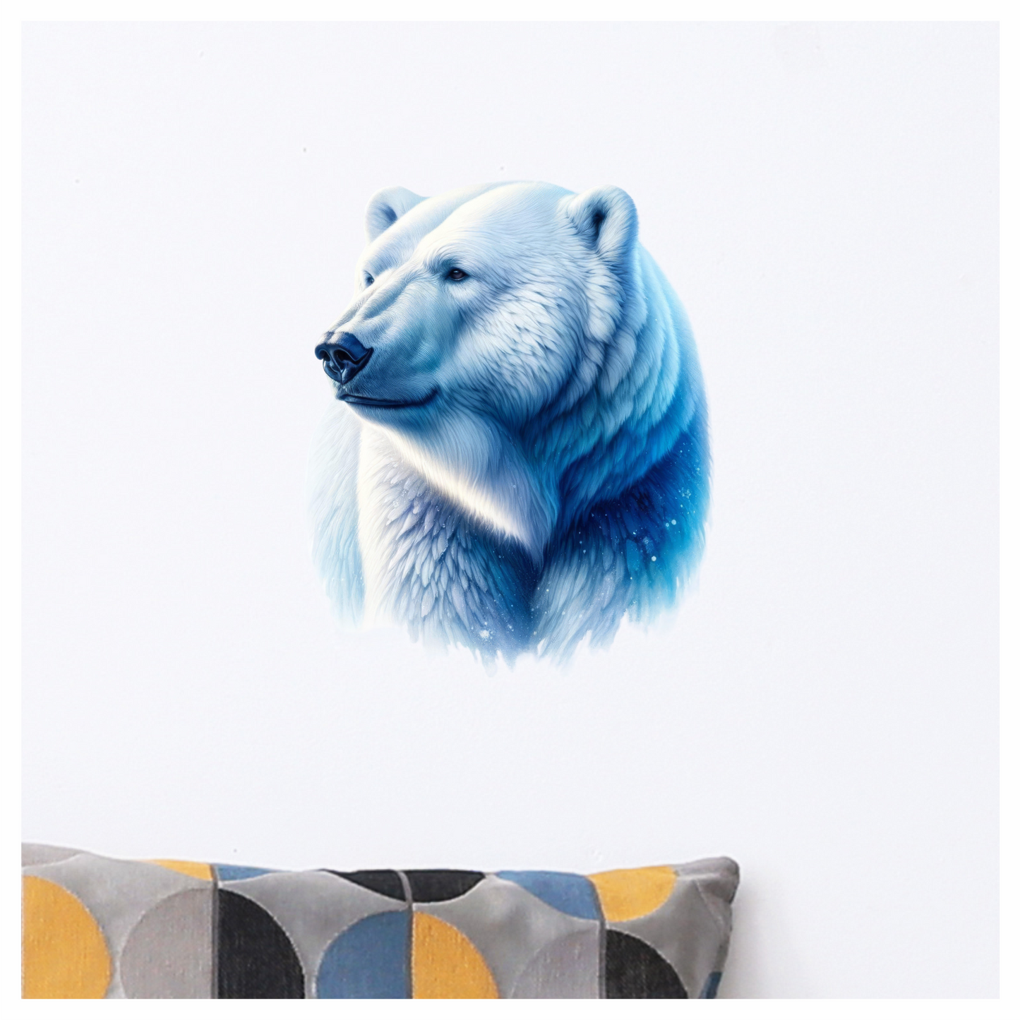 White Polar Bear Looking Proud Vinyl Sticker Decal