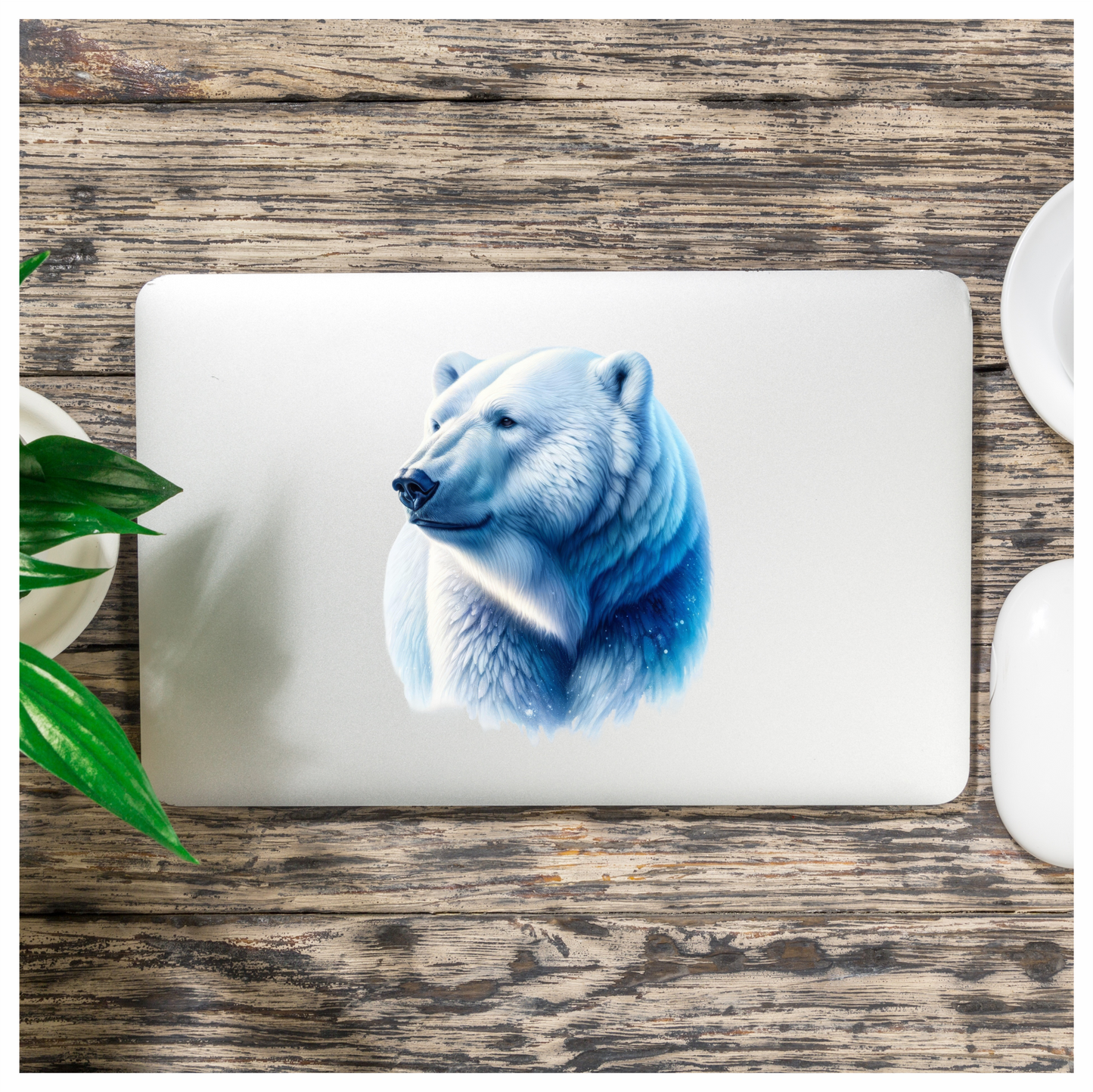 White Polar Bear Looking Proud Vinyl Sticker Decal