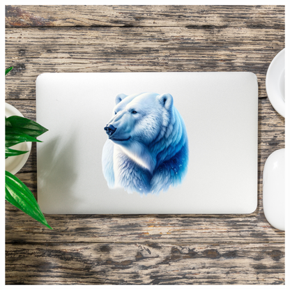 White Polar Bear Looking Proud Vinyl Sticker Decal