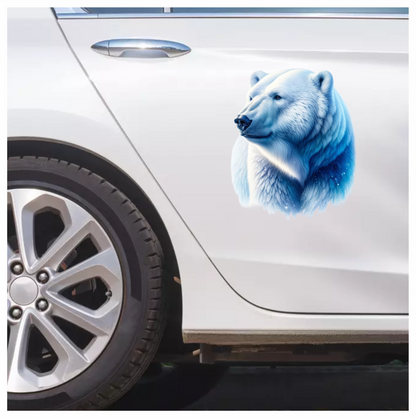 White Polar Bear Looking Proud Vinyl Sticker Decal