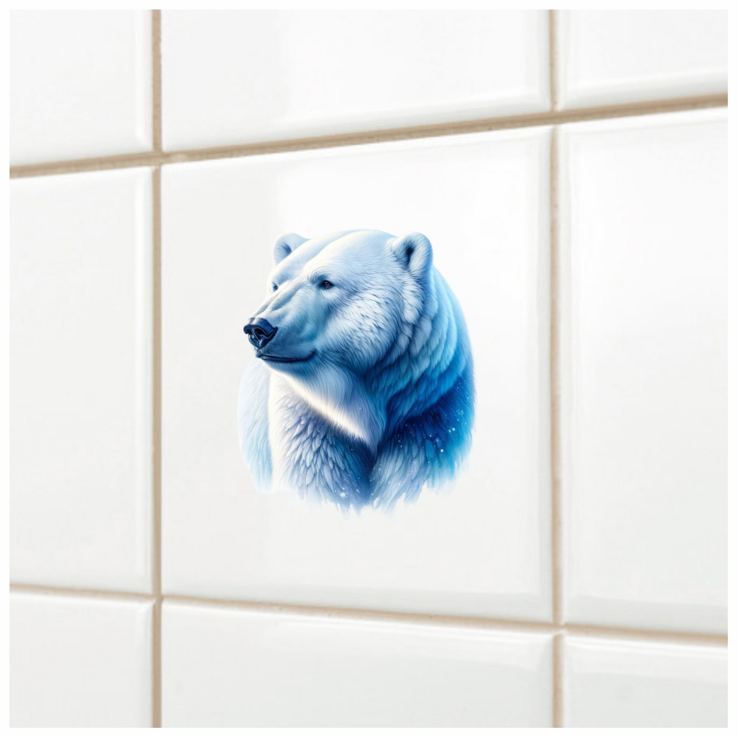 White Polar Bear Looking Proud Vinyl Sticker Decal