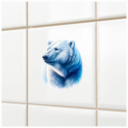 White Polar Bear Looking Proud Vinyl Sticker Decal