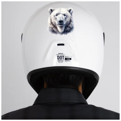 White Polar Bear Face Portrait Vinyl Sticker Decal