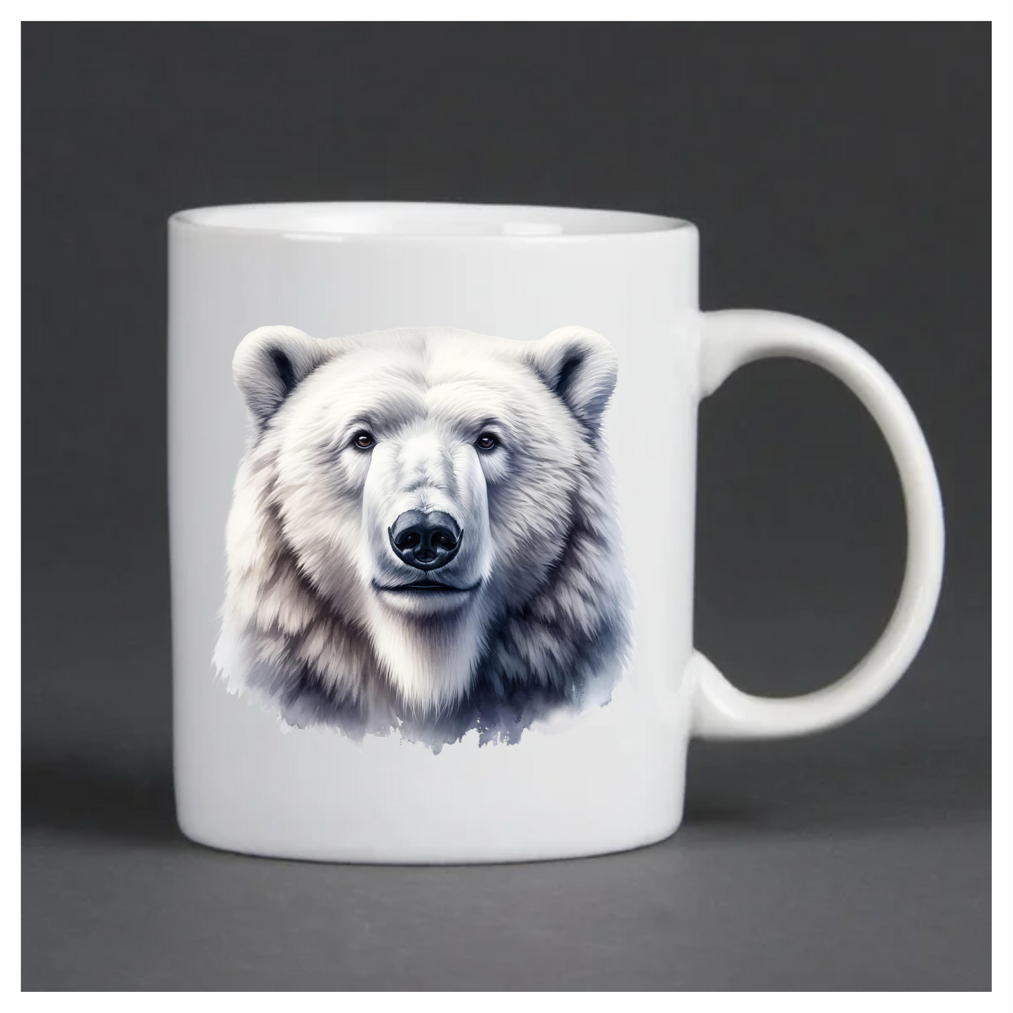 White Polar Bear Face Portrait Vinyl Sticker Decal