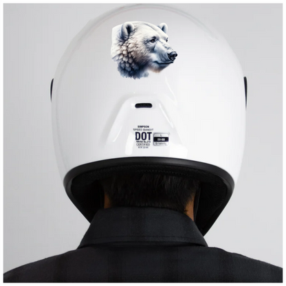 White Polar Bear Side Portrait Vinyl Sticker Decal