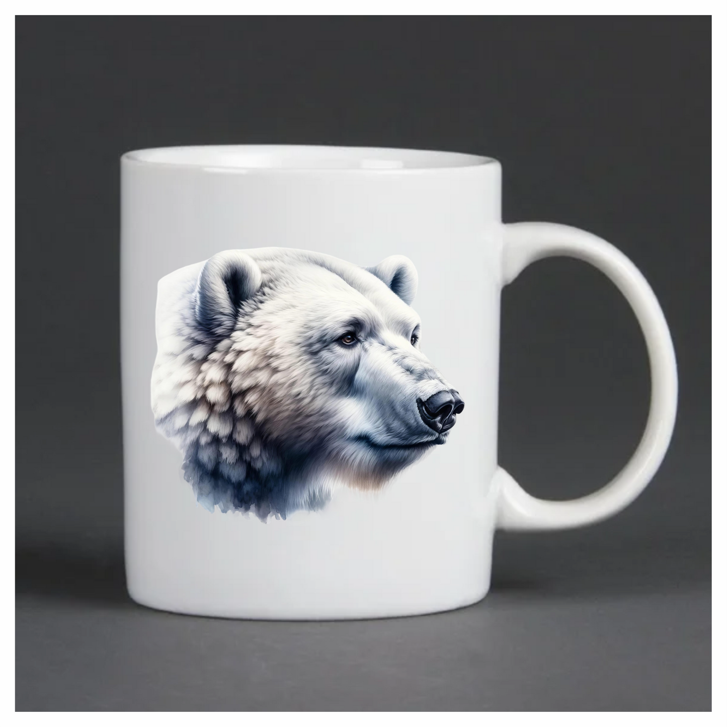 White Polar Bear Side Portrait Vinyl Sticker Decal