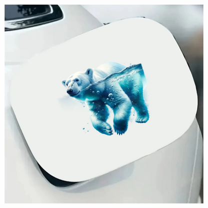 White Polar Bear Swimming Underwater Vinyl Sticker Decal