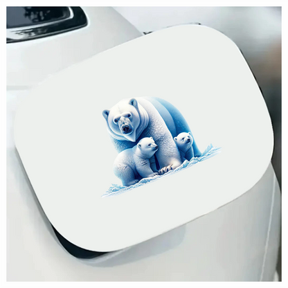 White Polar Bear With Cubs Vinyl Sticker Decal