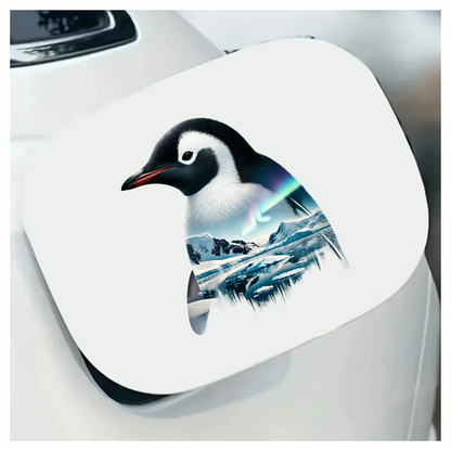 Black White Penguin Arctic Landscape Aurora Vinyl Sticker Decal