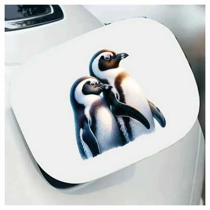 Black White Penguin Pair Standing Together Vinyl Sticker Decal