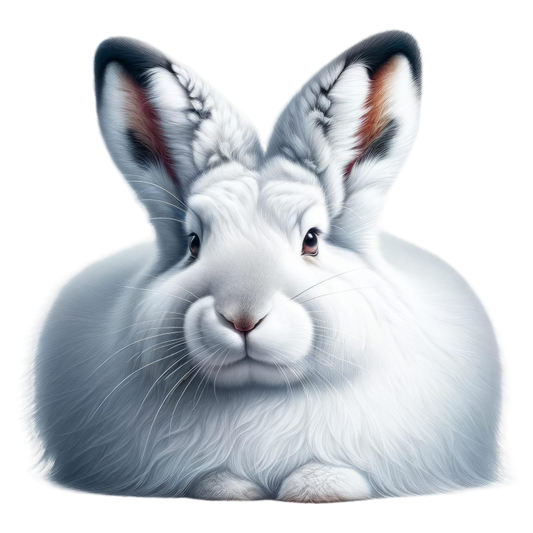 White Rabbit Sitting With Long Ears Vinyl Sticker Decal