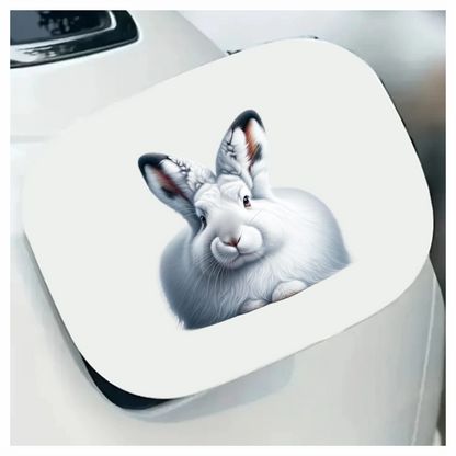White Rabbit Sitting With Long Ears Vinyl Sticker Decal