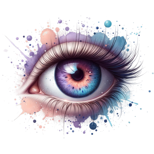 Colorful Human Eye With Paint Splash Vinyl Sticker Decal