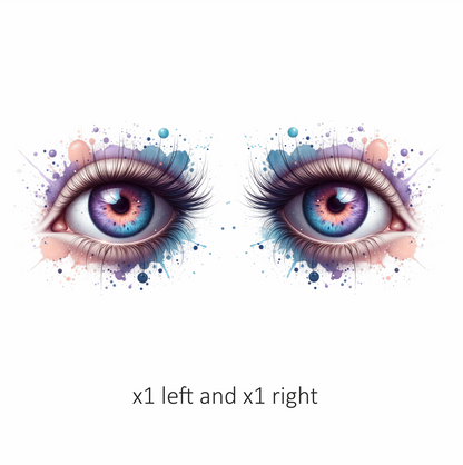 Colorful Human Eye With Paint Splash Vinyl Sticker Decal