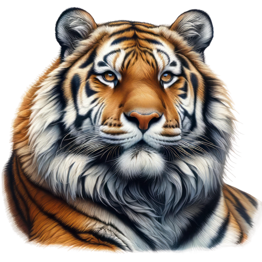 Orange Tiger With Stripes And Eyes Vinyl Sticker Decal