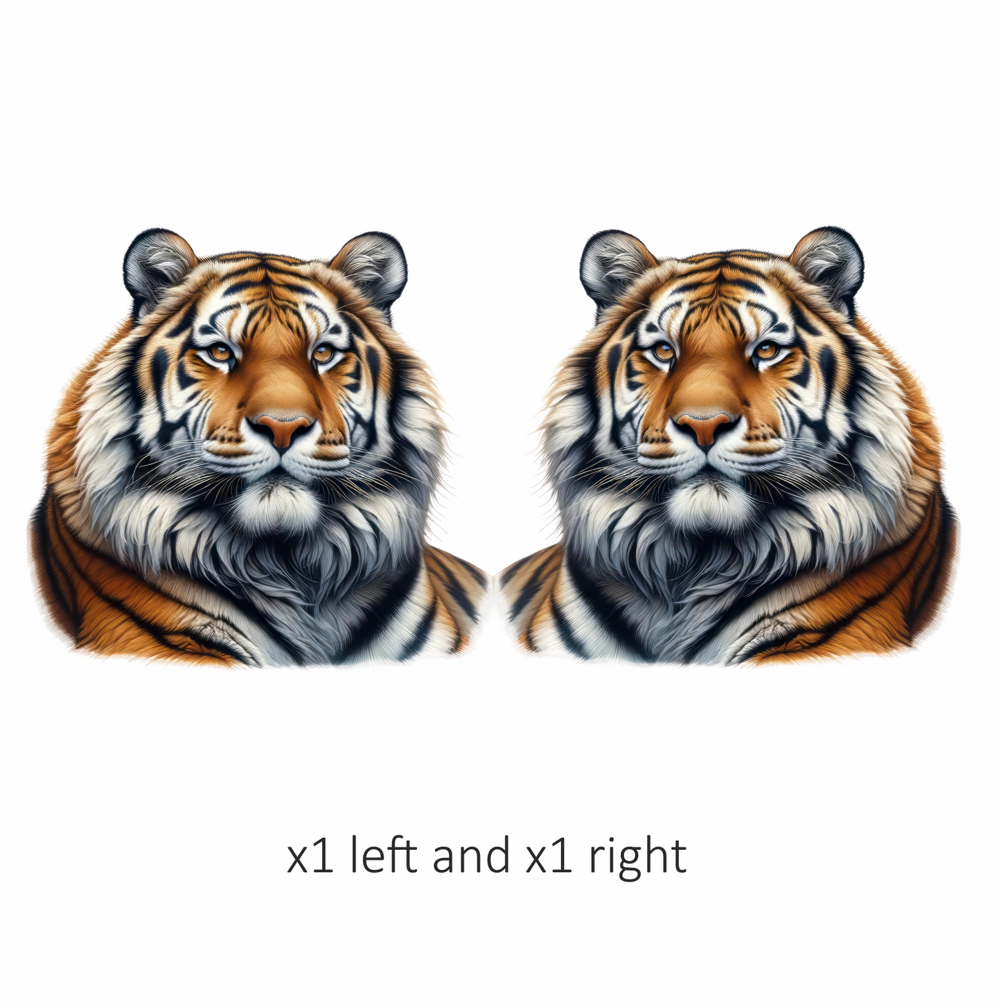 Orange Tiger With Stripes And Eyes Vinyl Sticker Decal