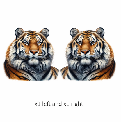Orange Tiger With Stripes And Eyes Vinyl Sticker Decal