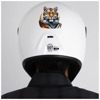 Orange Tiger With Stripes And Eyes Vinyl Sticker Decal