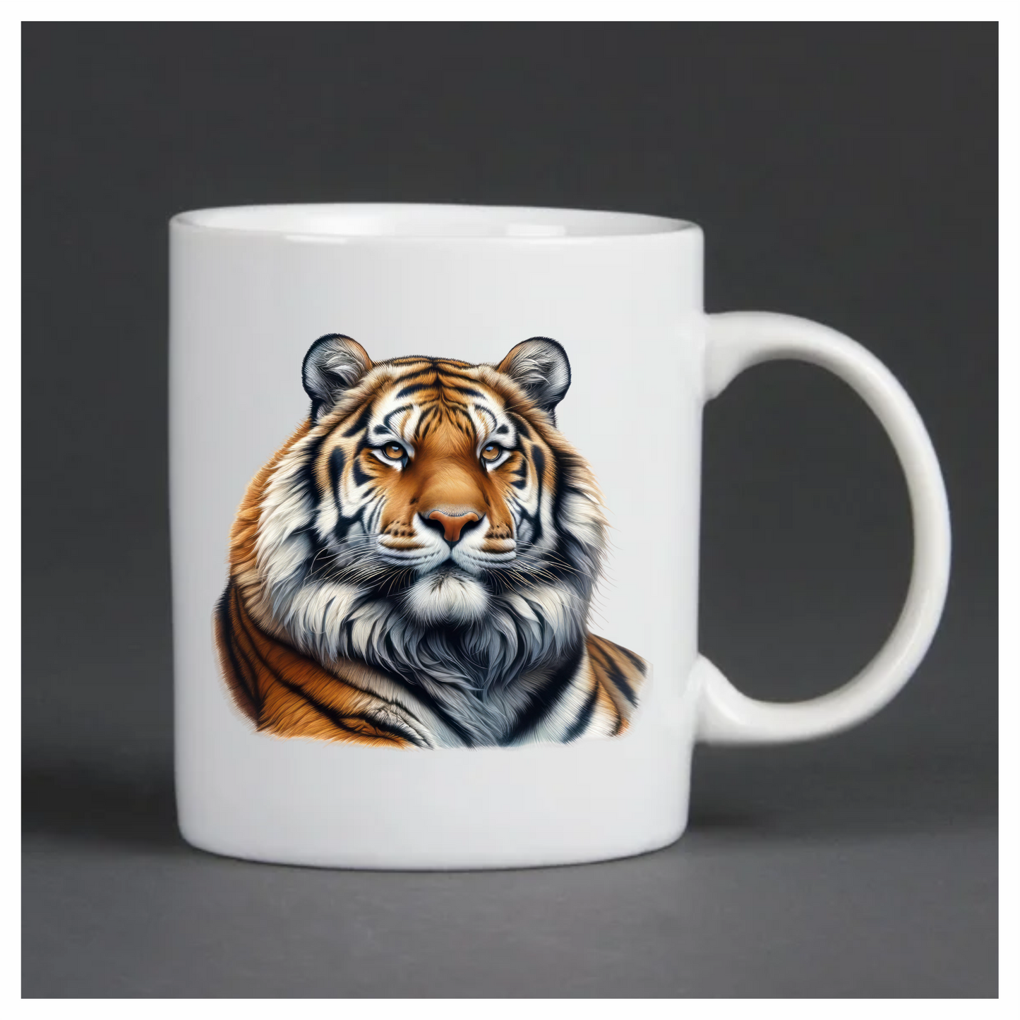 Orange Tiger With Stripes And Eyes Vinyl Sticker Decal