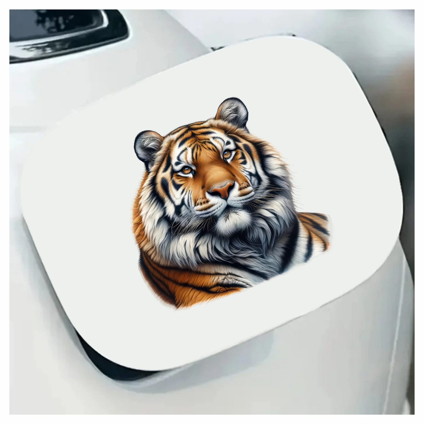 Orange Tiger With Stripes And Eyes Vinyl Sticker Decal