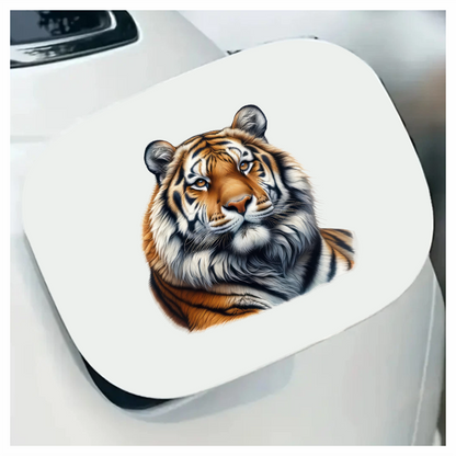 Orange Tiger With Stripes And Eyes Vinyl Sticker Decal