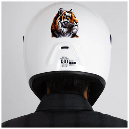 Orange Tiger With Black White Stripes Vinyl Sticker Decal