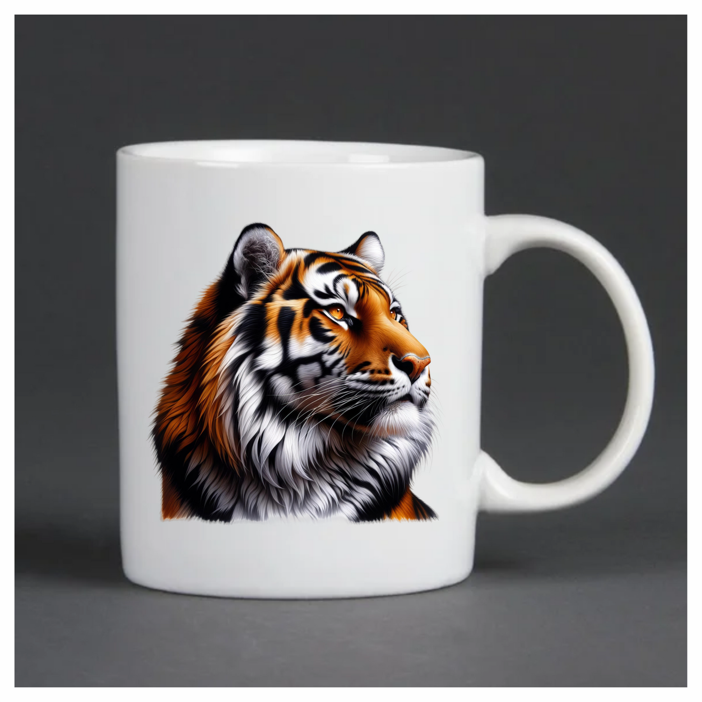Orange Tiger With Black White Stripes Vinyl Sticker Decal