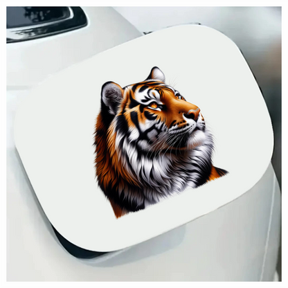 Orange Tiger With Black White Stripes Vinyl Sticker Decal