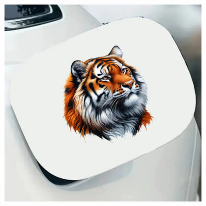 Orange Tiger With White Black Stripes Vinyl Sticker Decal
